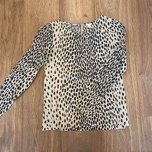 Cheetah print blouse from J Crew lightly worn